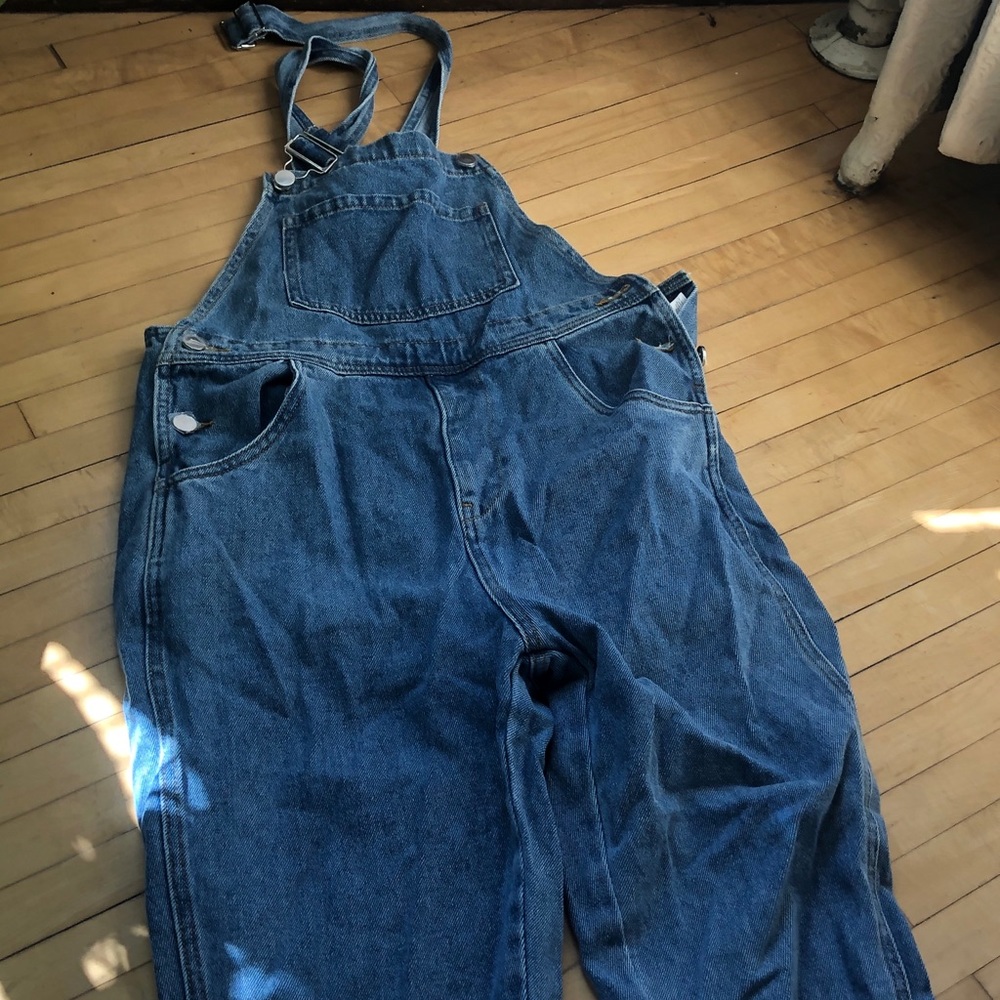 Weworewhat Basic Denim Overalls Small - image 3